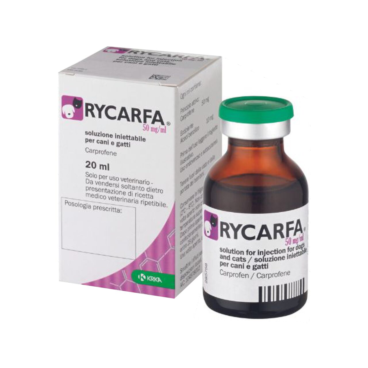 Rycarfa 50 mg/ml – équivalent CARPROX VET / CARPROFELICAN – Solution injectable 20 ml