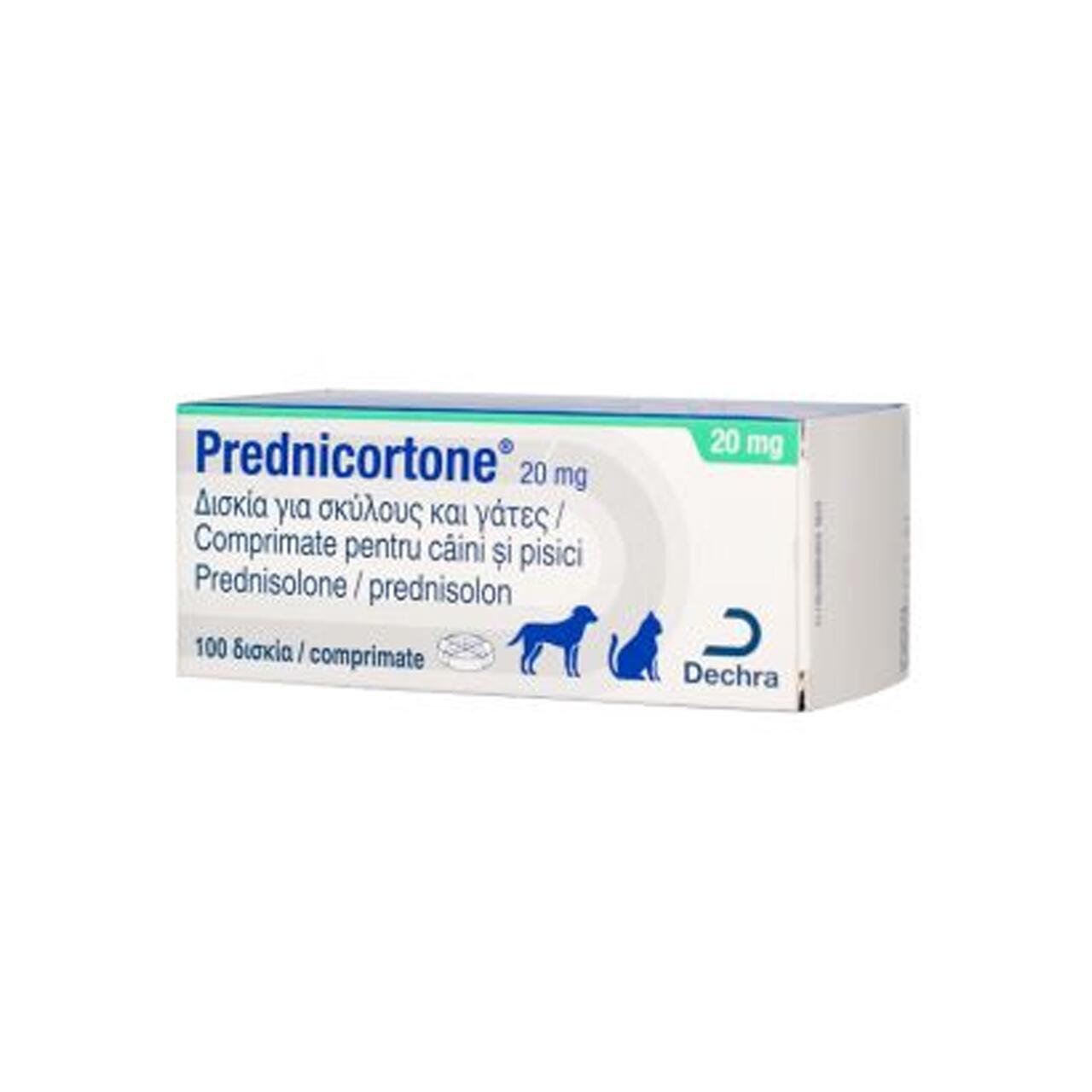 Prednicortone 20 mg – équivalent DERMIPRED –  Comprimés pour chiens et chats